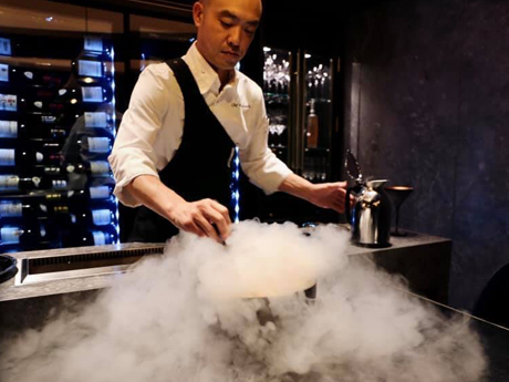 Dedicated Griller Cooks and Serves Your Meal Right in Front of You